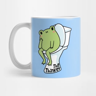 The Thinker Frog Meme Mug